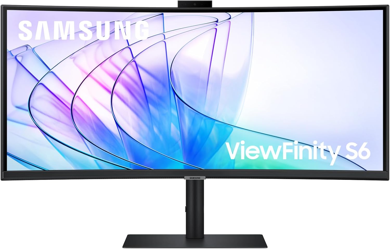 Samsung ViewFinity S65VC Curved Monitor - 34 Zoll UltraWide QHD VA Panel mit 3440 x 1440 - 100 Hz Webcam und Lautsprecher - USB C Laden mit 90 W und Pivot-Nestmyio