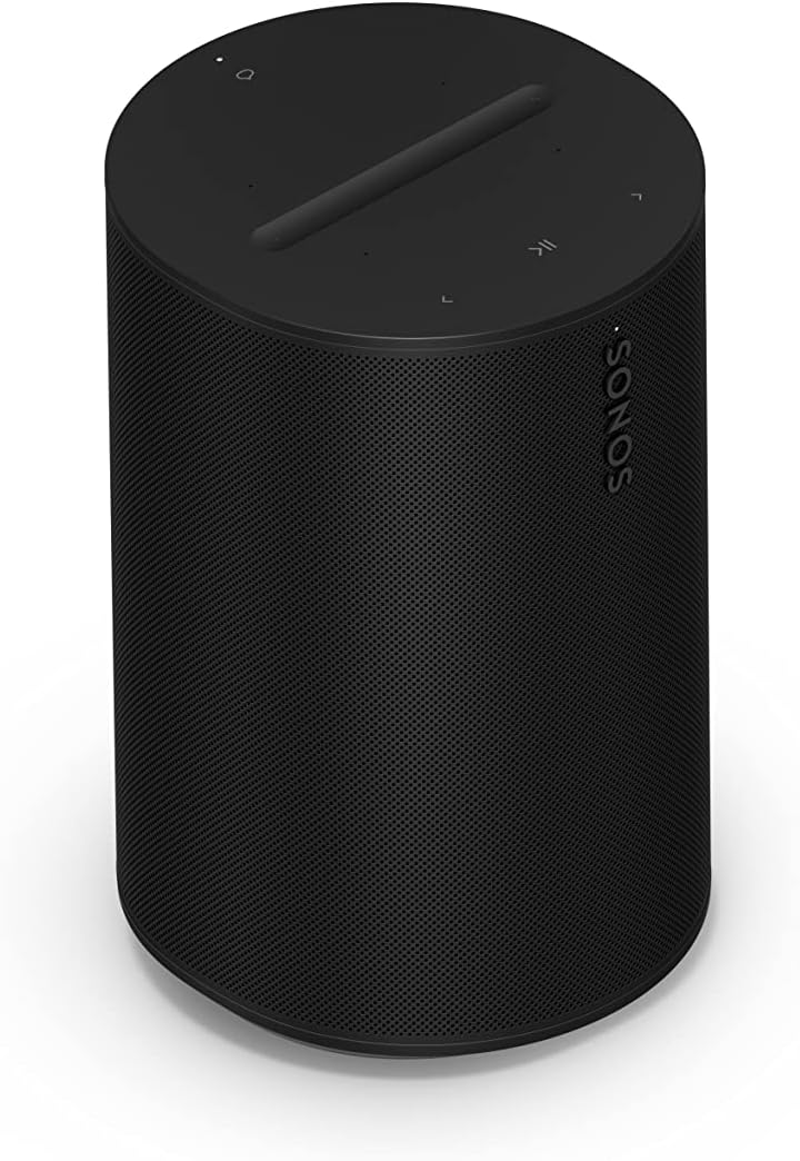 Sonos Era 100 Smart Speaker - WLAN Bluetooth und Amazon Alexa Kompatibilität - Stereo Multimedia Lautsprecher für die Tischplatte - Schwarz mit 240 Volt Stromversorgung-Nestmyio