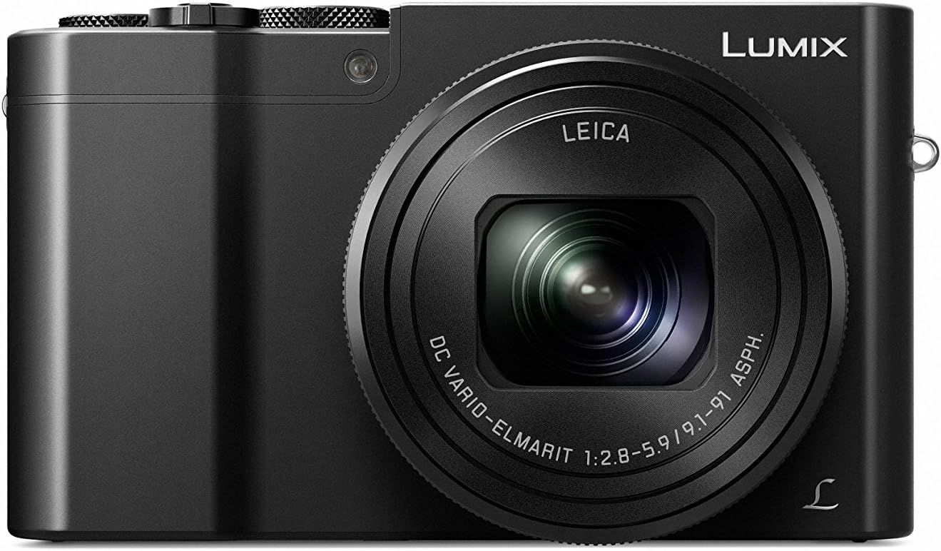 Panasonic Lumix DMC TZ101 Travelzoom Kamera - 20,1 MP MOS Sensor und 10 fach optischer Zoom - 4K Video Post Fokus und Sucher - Schwarz-Nestmyio