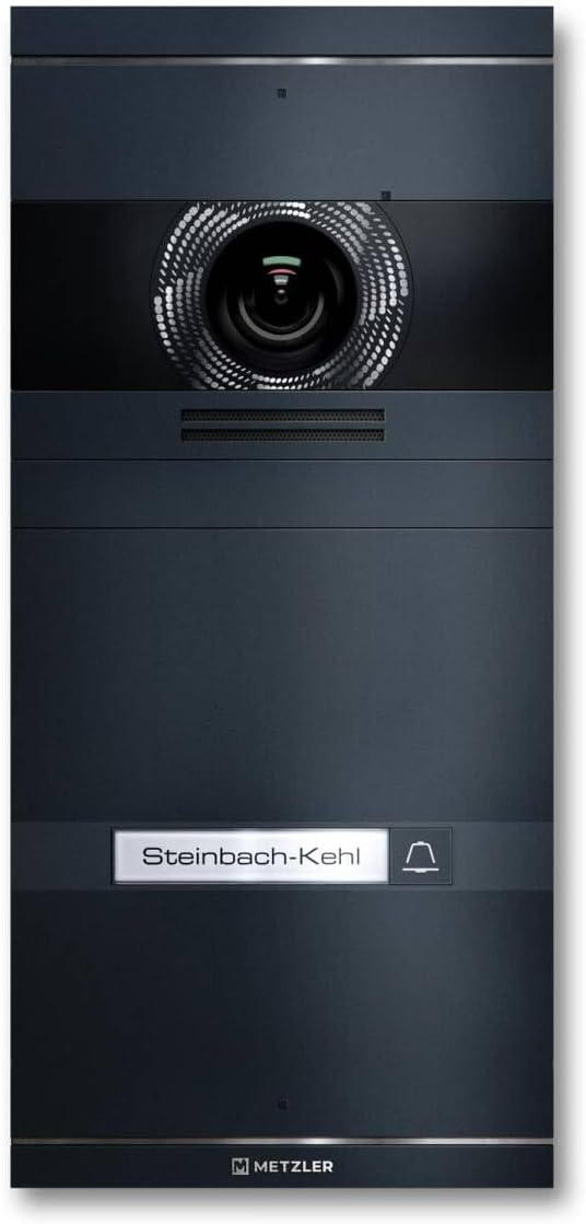 Metzler VDM10 2.0 Video Türsprechanlage - HD Kamera mit Türöffner und Namensschild - LAN PoE aus V2A Edelstahl - Anthrazit wetterfest für Einfamilienhaus-Nestmyio