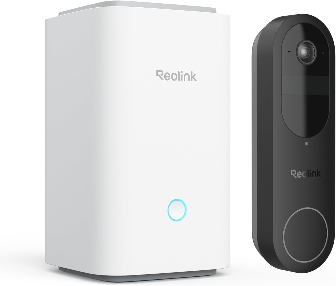 Reolink Video Türklingel mit Home Hub - Kabellose 2K Kamera mit Kopf bis Fuß Ansicht - Personen Fahrzeug und Paketerkennung - Dualband WLAN mit lokaler Speicherung-Nestmyio