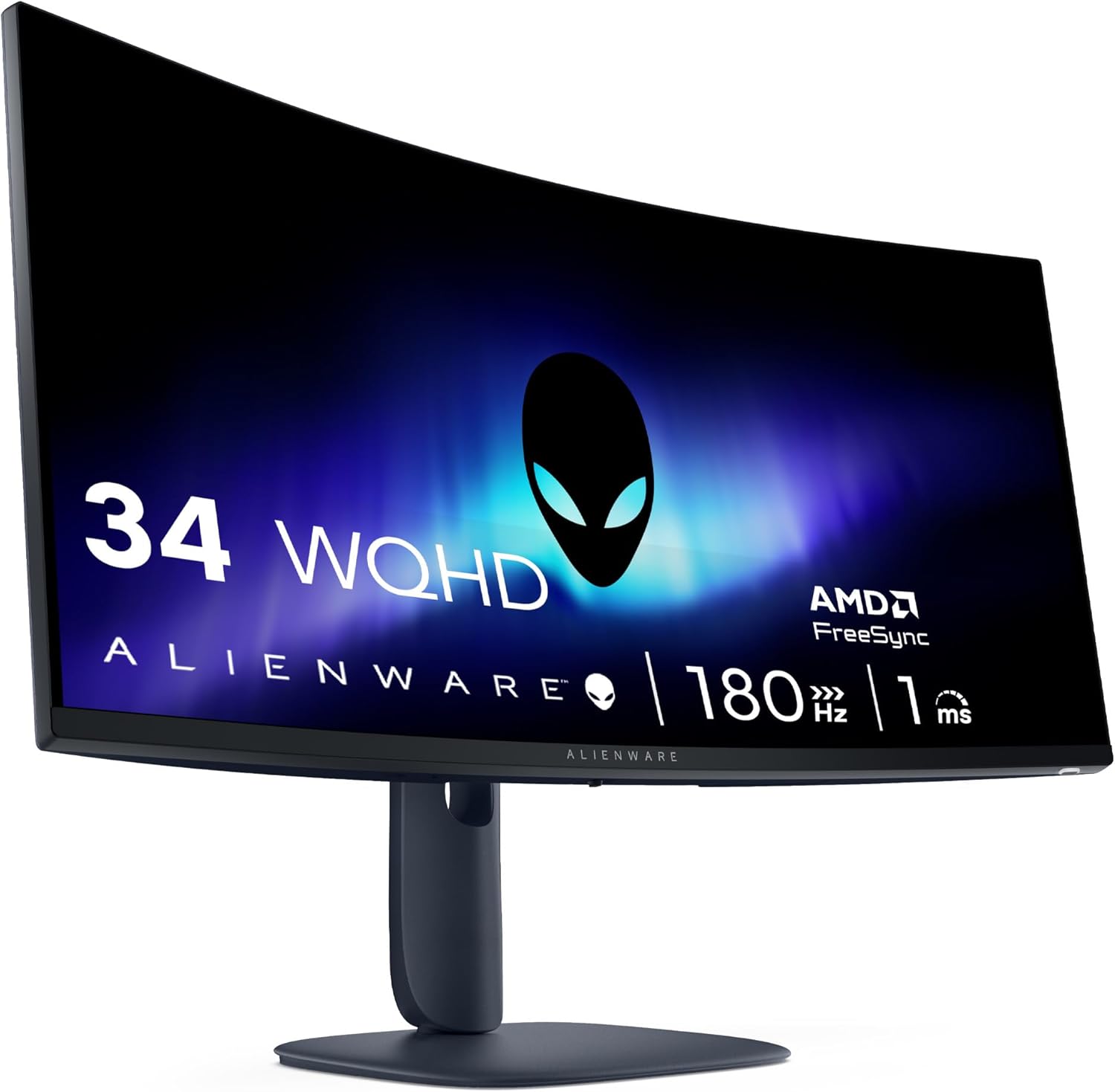 Alienware AW3425DWM Gaming Monitor - 34 Zoll WQHD VA mit 1500R und 180 Hz - FreeSync Premium HDR400 und 95 Prozent DCI P3 - Höhenverstellbar mit HDMI DisplayPort USB-Nestmyio