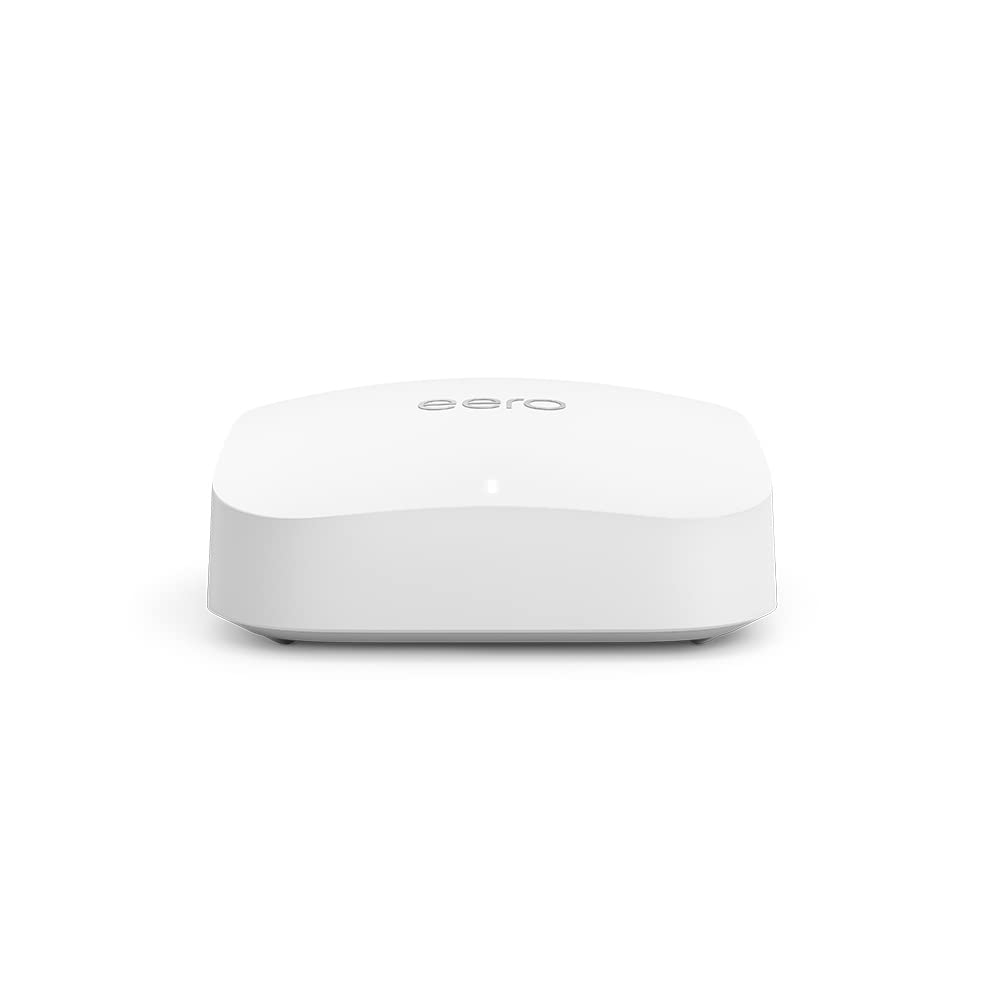 eero Pro 6E Mesh WLAN Router - Wi Fi 6E mit 6 GHz und bis zu 2,3 GBit je Sekunde - Abdeckung bis 190 Quadratmeter für über 100 Geräte - Einzelpack mit 2,5 Gigabit Ethernet-Nestmyio