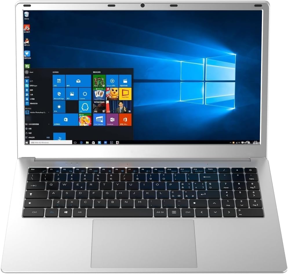 shinobee difinity 15,6 Zoll Full HD Notebook - Intel Celeron N3450 Quad Core bis 2,2 GHz - 8 GB DDR4 RAM und 256 GB SSD - Windows 11 Pro mit MS Office-Nestmyio