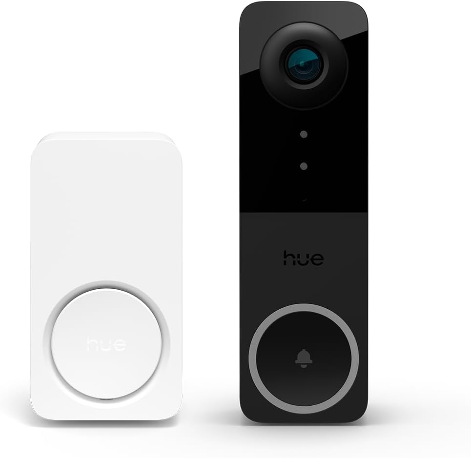 Philips Hue Secure Video Türklingel - Kabelgebundene 2K Kamera mit Weitwinkelansicht - Bewegungserkennung und Echtzeit Benachrichtigungen - Zwei Wege Audio und Nachtsicht-Nestmyio
