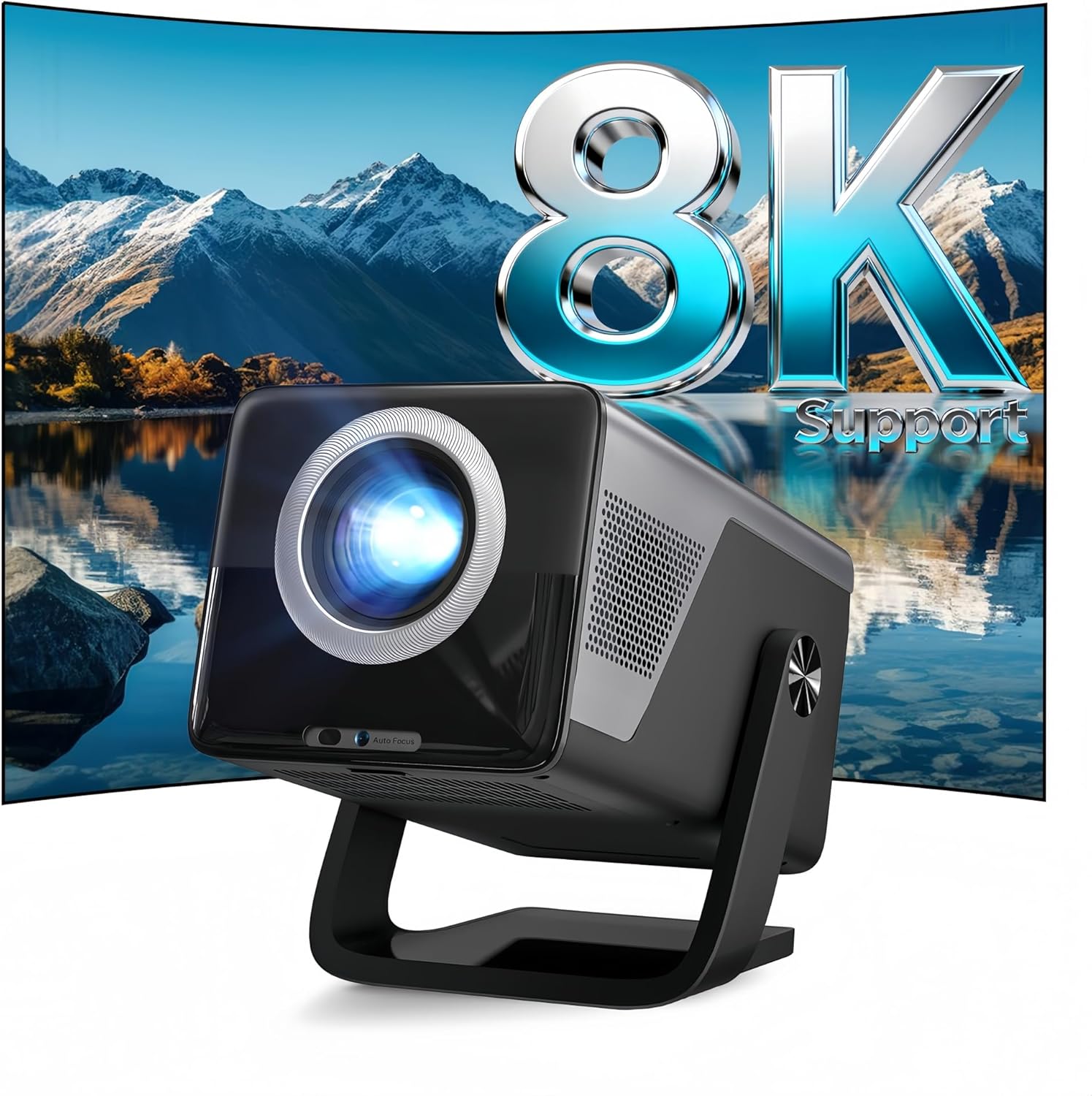 X7 Smart Beamer - Full HD Projektor mit 8K Signalunterstützung und 2000 ANSI Lumen - Android 14 Netflix YouTube Autofokus und Trapezkorrektur - Wi Fi 6 Bluetooth 5.4 bis 200 Zoll-Nestmyio