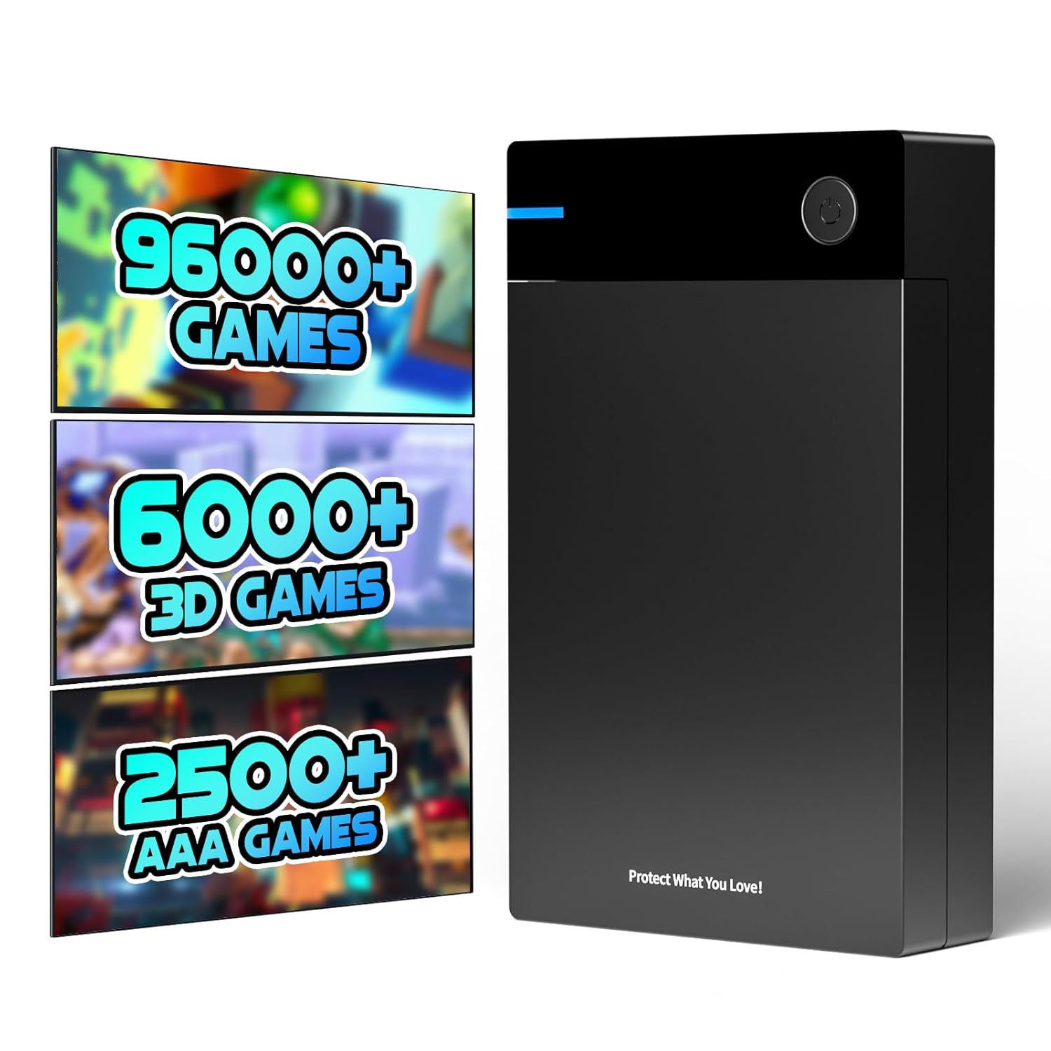 Kinhank Retro Gaming Festplatte - 12 TB Speicher mit mehr als 96000 klassischen Spielen - Tragbare Spielebibliothek für Windows 7 8 10 und 11 - Für Retro Gaming am Computer-Nestmyio