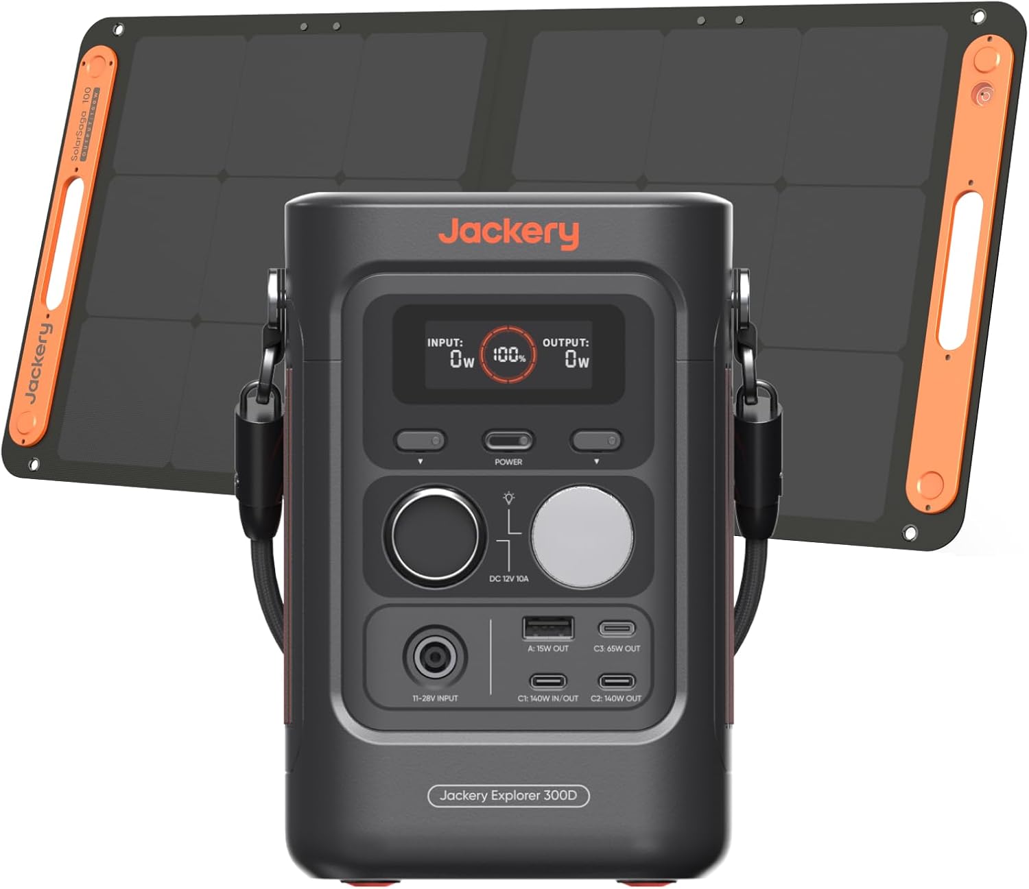 Jackery Explorer 300D Solargenerator - 288 Wh LFP Powerstation mit 300 W Ausgang - 5 Anschlüsse und Solarpanel im Set - Ultraleicht für Camping Outdoor Zuhause Wohnmobil-Nestmyio