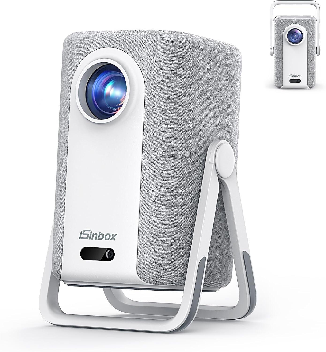 iSinbox 4K Smart Beamer - 1200 ANSI Heimkino Projektor mit Netflix und Full HD - Autofokus Trapezkorrektur HDR10 und Dolby Audio - Wi Fi 6 Bluetooth 5.4 Kurzdistanz-Nestmyio