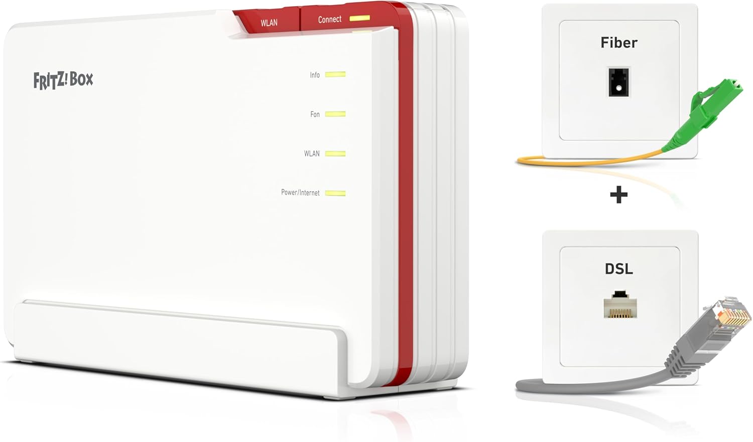 FRITZ Box 5690 Pro Wi Fi 7 Router - Triband DSL und Glasfaser bis 18,5 GBit je Sekunde - WLAN Mesh DECT Basis und USB Druckserver - Weiß für Heim und Business-Nestmyio