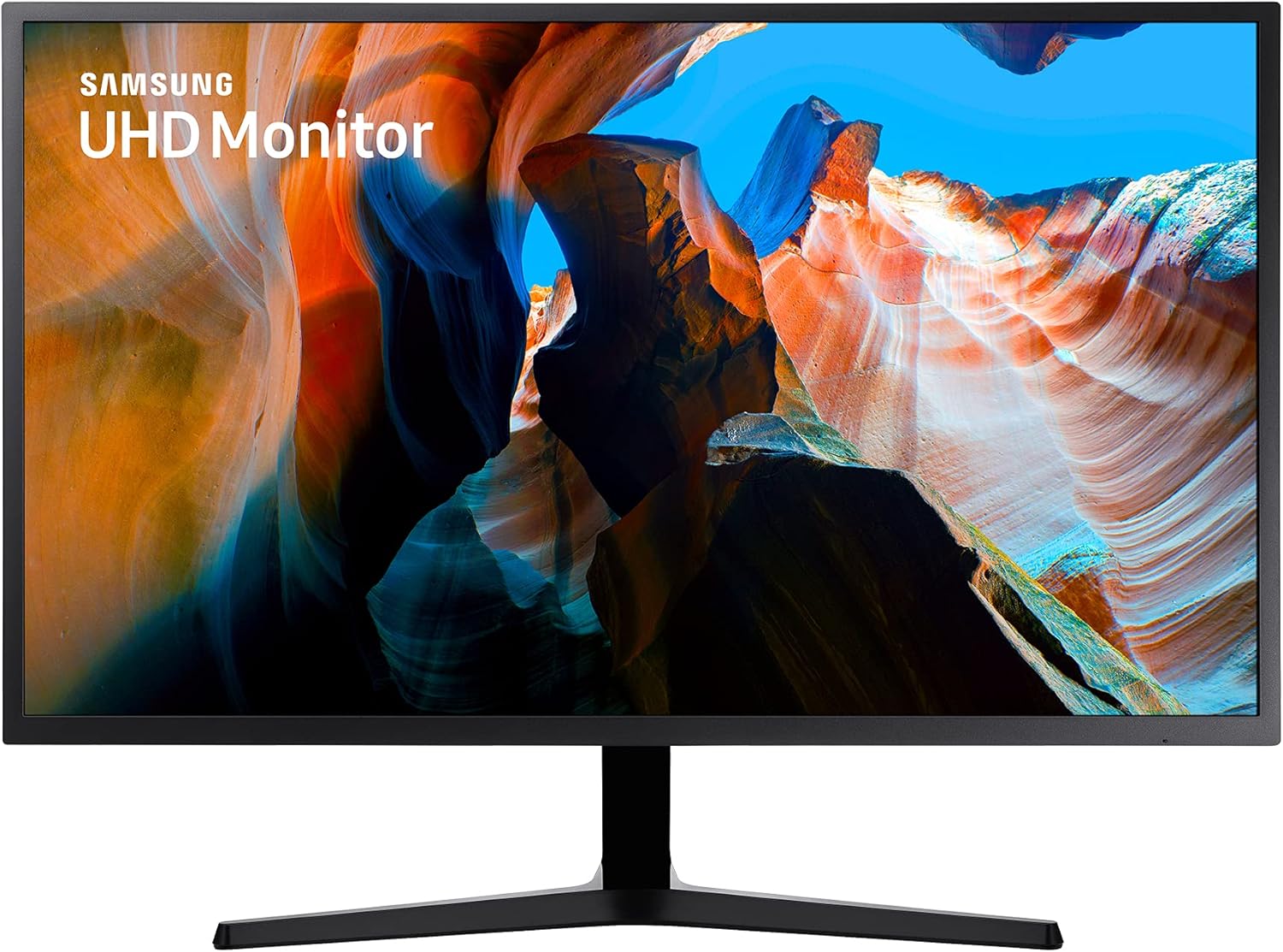Samsung U32J590UQP 4K Monitor - 32 Zoll UHD VA Panel mit 3840 x 2160 - 60 Hz 4 ms AMD FreeSync HDR10 - Dunkelblau Grau mit HDMI und DisplayPort-Nestmyio