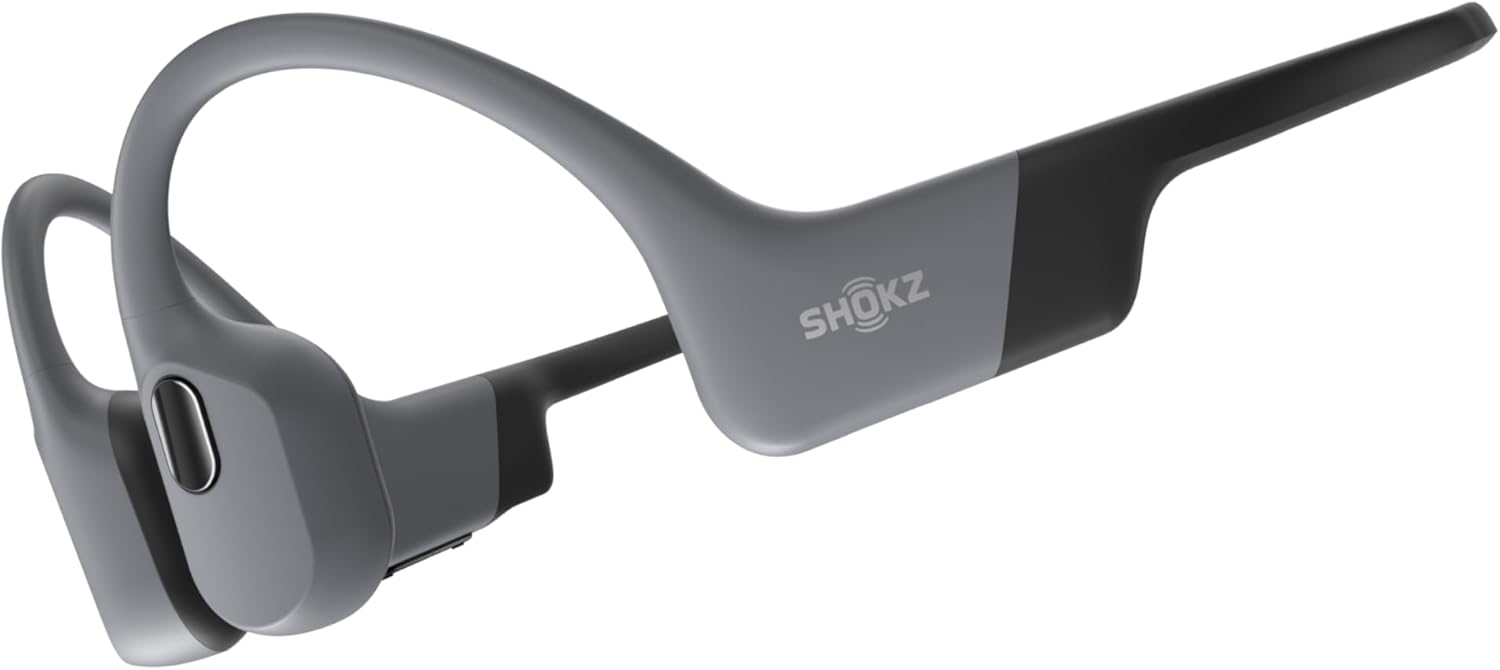 SHOKZ OpenSwim Pro Schwimmkopfhörer - Knochenschall mit 32 GB MP3 Player und Bluetooth 5.4 - Bis zu 9 Stunden Wiedergabe und kabelloses Laden - Grau mit IP68 Schutz-Nestmyio
