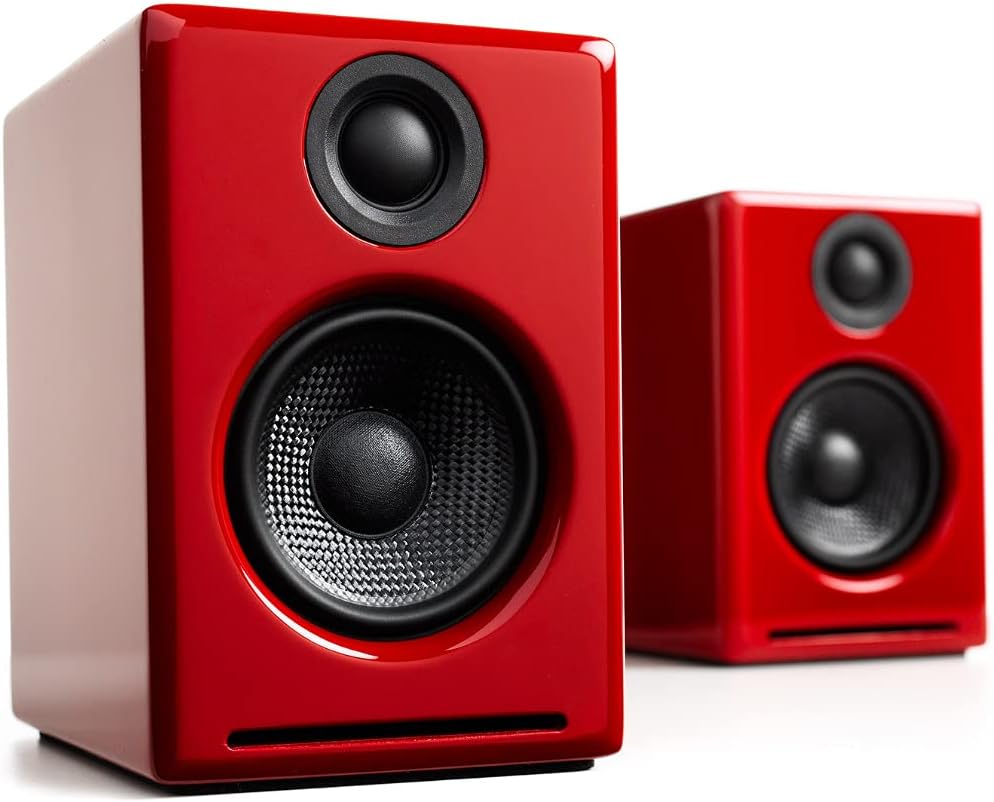 Audioengine A2 Plus Bluetooth Desktop Lautsprecher - Stereo Computerlautsprecher mit 60 Watt - USB Audio RCA und 3,5 mm Anschluss - Holzgehäuse für Musik Gaming und Schreibtisch-Nestmyio