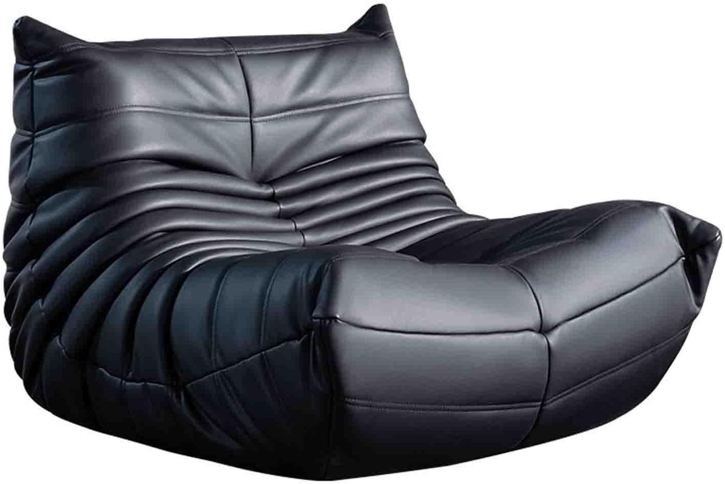Relaxsessel mit Schlaffunktion - Einzelsessel aus verschleißfestem und kratzfestem NAPA Leder - Gebogene Armlehnen bei 103 x 88 x 70 cm - Für Schlaf und Wohnzimmer-Nestmyio