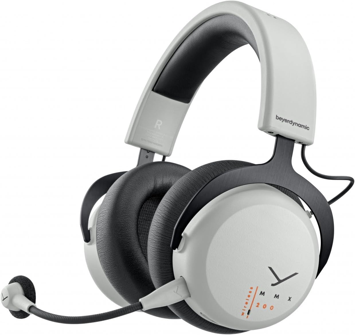 beyerdynamic MMX 200 Wireless Gaming Headset - Kabelloser Over Ear Kopfhörer mit Mikrofon - USB Dongle und aktive Geräuschunterdrückung - Grau mit 32 Ohm-Nestmyio
