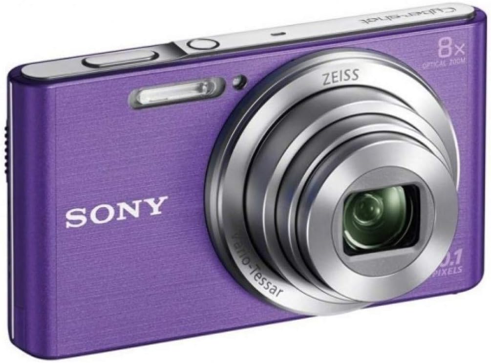 Sony DSC W830 Kompaktkamera - 20,1 MP CCD Sensor und 8 fach optischer Zoom - 25 mm Carl Zeiss Weitwinkel mit SteadyShot - Violett-Nestmyio