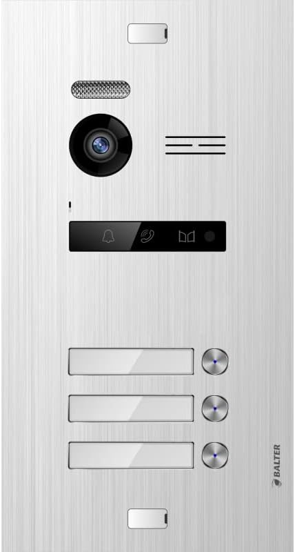 Balter EVO HD Zusatztürstation - Full HD Kamera für Dreifamilienhaus - 175 Grad Weitwinkel und Gegensprechfunktion - Kabelgebundener 2 Draht Bus für außen-Nestmyio