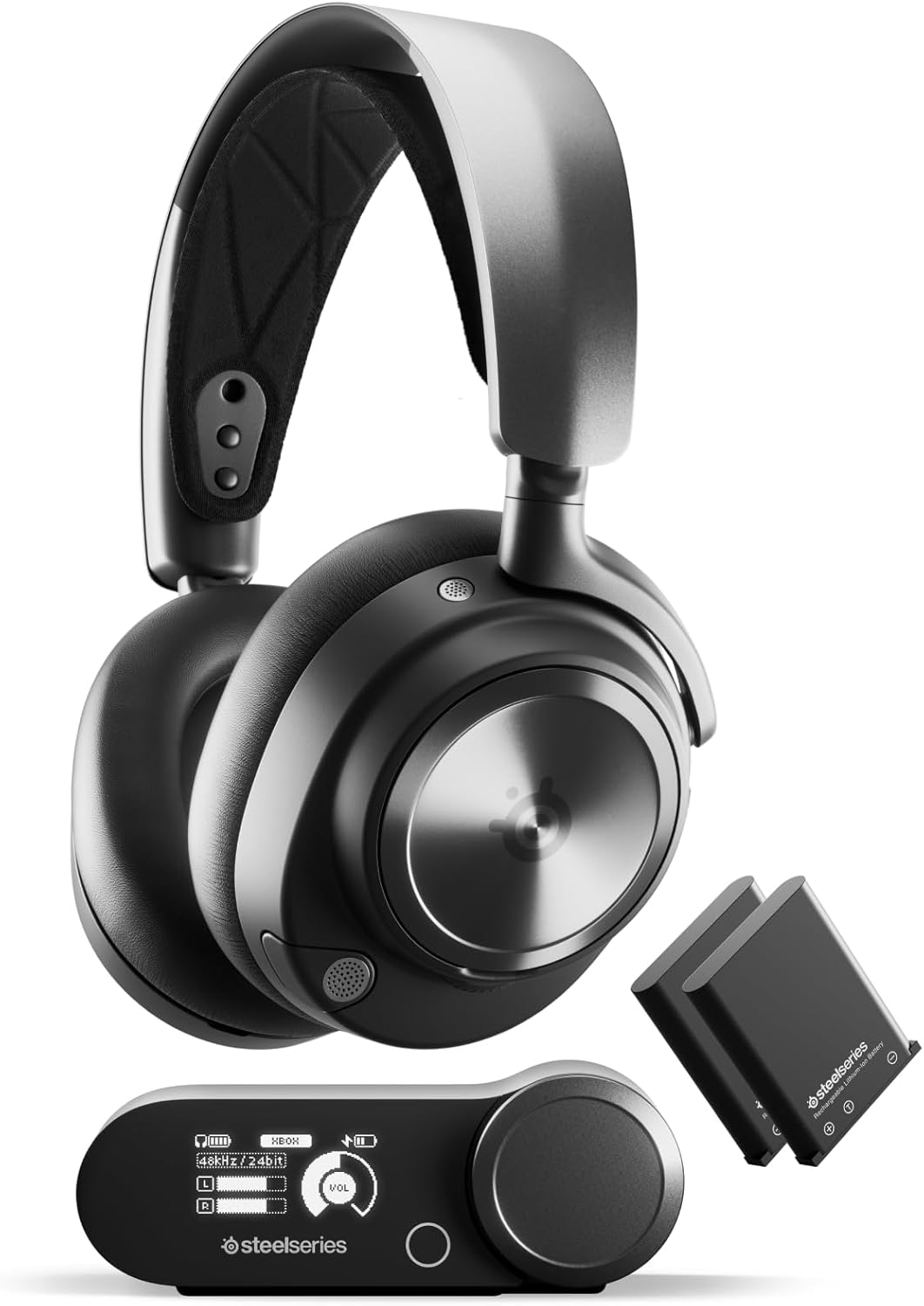 SteelSeries Arctis Nova Pro Wireless Xbox Headset - Aktives Noise Cancelling und ClearCast Gen 2 Mikrofon - 2 Akku System - Schwarz für Xbox PC-Nestmyio