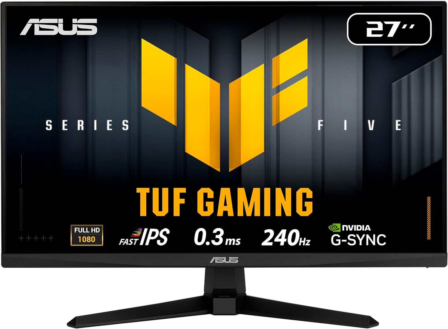 ASUS TUF Gaming VG279QM5A Monitor - 27 Zoll Full HD Fast IPS mit 240 Hz - 0,3 ms G Sync FreeSync ELMB HDR10 - HDMI DisplayPort Lautsprecher-Nestmyio