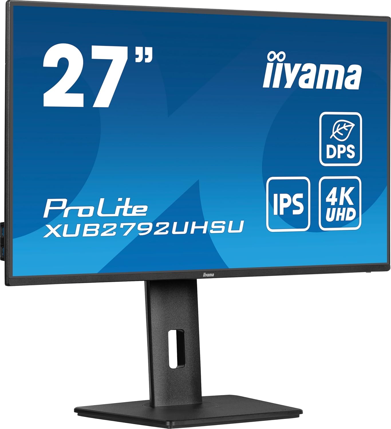 iiyama ProLite XUB2792UHSU B6 Monitor - 27 Zoll 4K UHD IPS Display mit 60 Hz - Höhenverstellung Pivot und schlankes Design - Schwarz mit USB C 15 W HDMI DisplayPort USB 3.2-Nestmyio