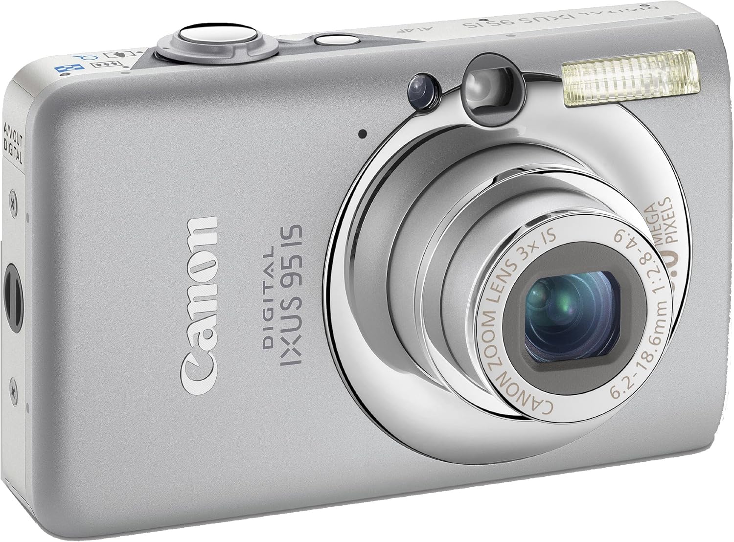 Canon Digital IXUS 95 IS Kompaktkamera - 10 MP CMOS Sensor und 3 fach Zoom - Brennweite bis 105 mm mit Bildstabilisierung - Silber-Nestmyio