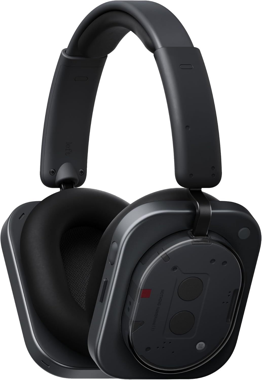 Nothing Headphone 1 Bluetooth Kopfhörer - Over Ear Modell mit aktiver Geräuschunterdrückung - Hi Res Raumklang und bis zu 80 Stunden Akkulaufzeit - Schwarz mit USB C und Klinke-Nestmyio