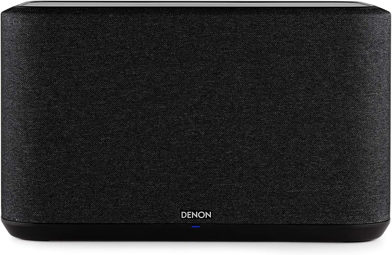 Denon Home 350 Multiroom Lautsprecher - Stereo HiFi Speaker mit 70 Watt Leistung und HEOS - WLAN Bluetooth USB AirPlay 2 und Hi Res Audio - Schwarz mit integrierter Alexa-Nestmyio