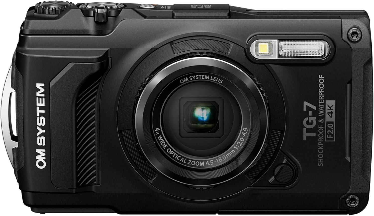 OM System Tough TG 7 Outdoor Kamera - 4 fach optischer Zoom bis 100 mm - Optische Bildstabilisierung mit JPEG und RAW - Schwarz-Nestmyio