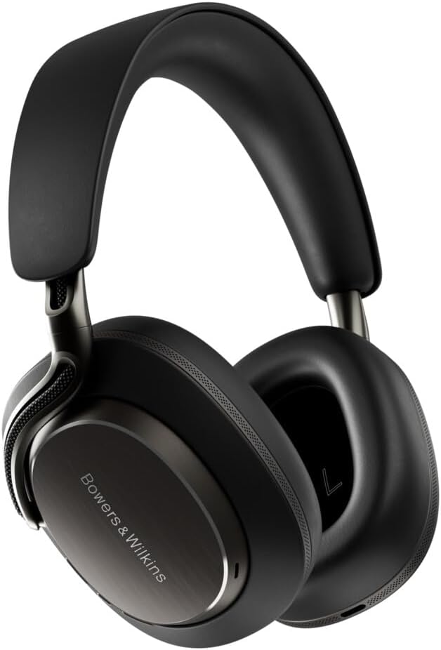 Bowers und Wilkins Px8 S2 Kopfhörer - Kabelloses Over Ear Modell mit Noise Cancelling - 30 Stunden Wiedergabe und Schnellladung - Onyx Schwarz mit Mikrofon und Schutzetui-Nestmyio