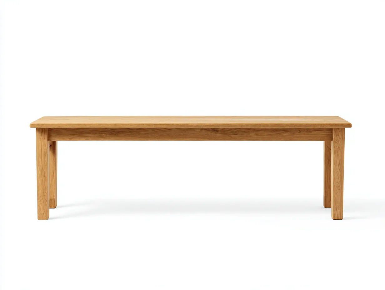 Bank Eiche Hell 166x38x45 cm - Naturfarben - Outdoor-Sitzbank mit schlanken Beinen-Nestmyio