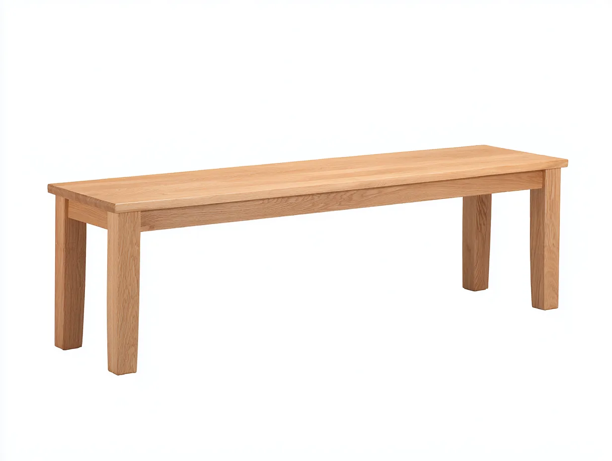 Bank Eichenholz 174x40x46 cm - Honigeiche - Outdoor-Bank mit leicht gerundeter Sitzkante-Nestmyio