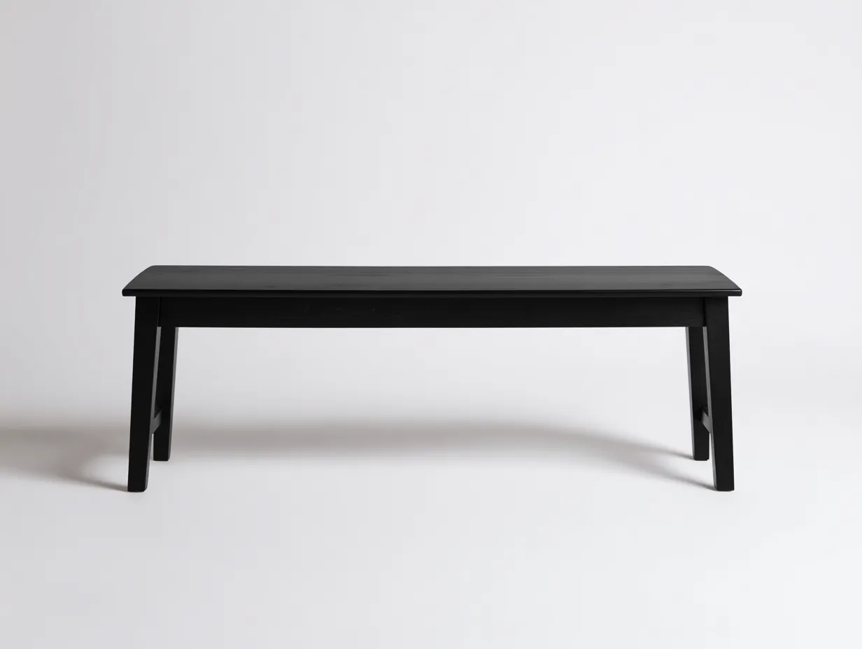 Esstisch aus Holz 180x78x75 cm - Schwarz - für das Esszimmer - rechteckiger Tisch mit klarer Linienführung-Roomgopad