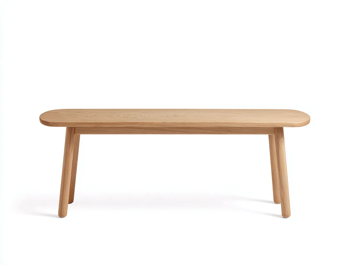 Esstisch aus Eichenholz 175x80x75 cm - Natur - für das Esszimmer - rechteckiger Tisch mit abgerundeten Ecken-Roomgopad