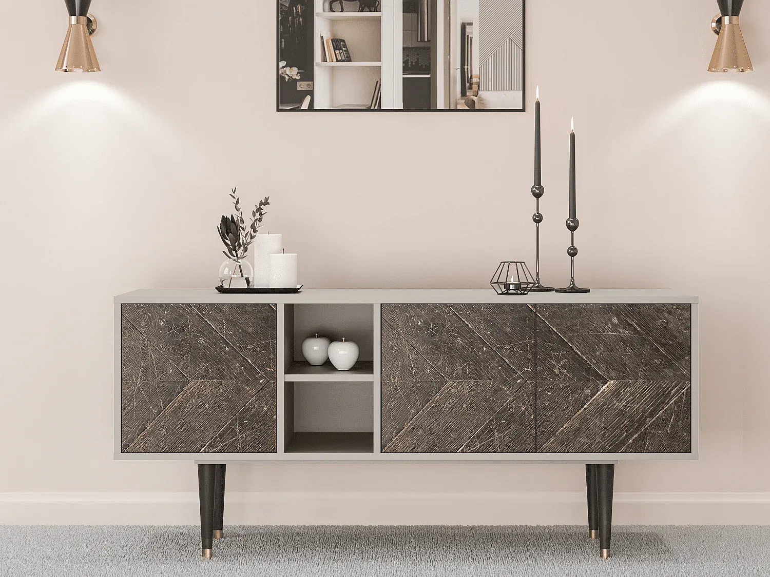 Wohnzimmer und Flur,Wohnzimmermöbel,TV-Board-decoralira