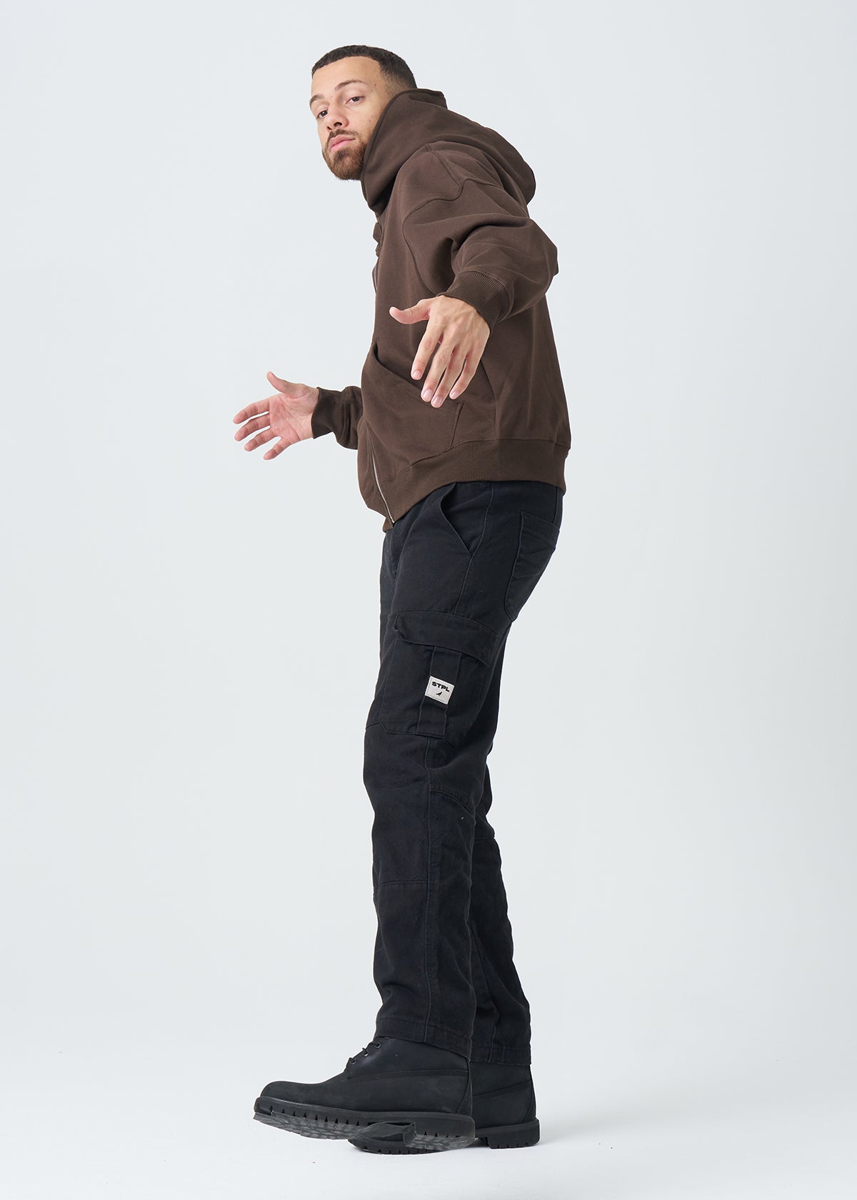 14 OZ Oversized Boxy Cropped Heavyweight Full-Zip Sweatshirt