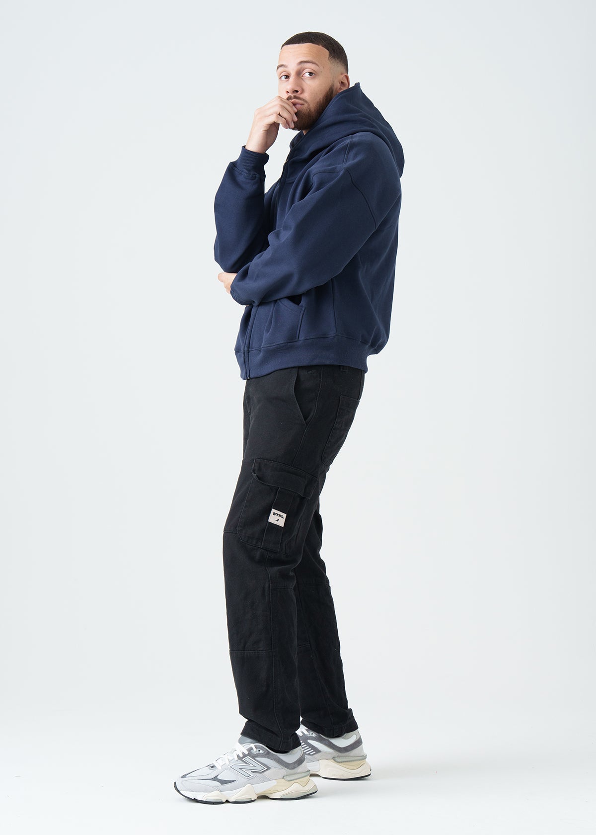 14 OZ Oversized Boxy Cropped Heavyweight Full-Zip Sweatshirt