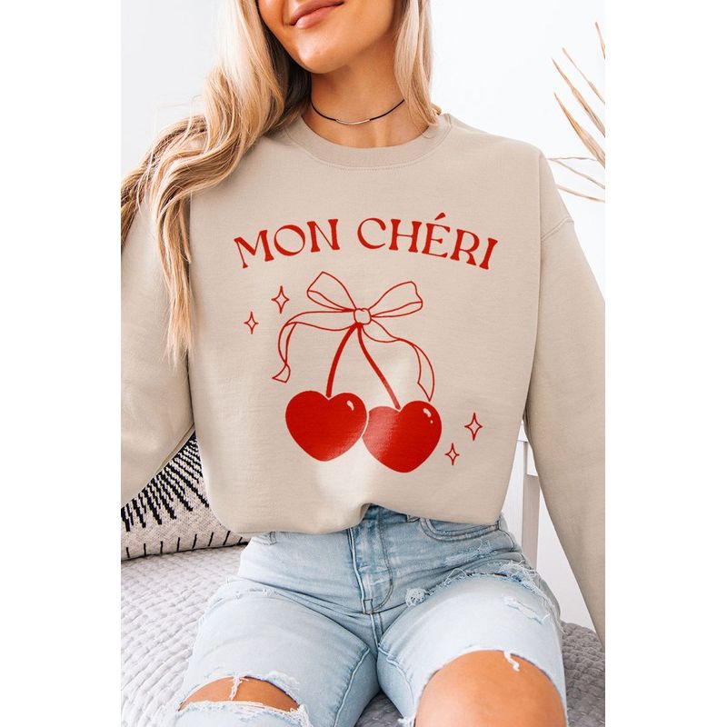 Mon Cheri Cherry Hearts Sweatshirt