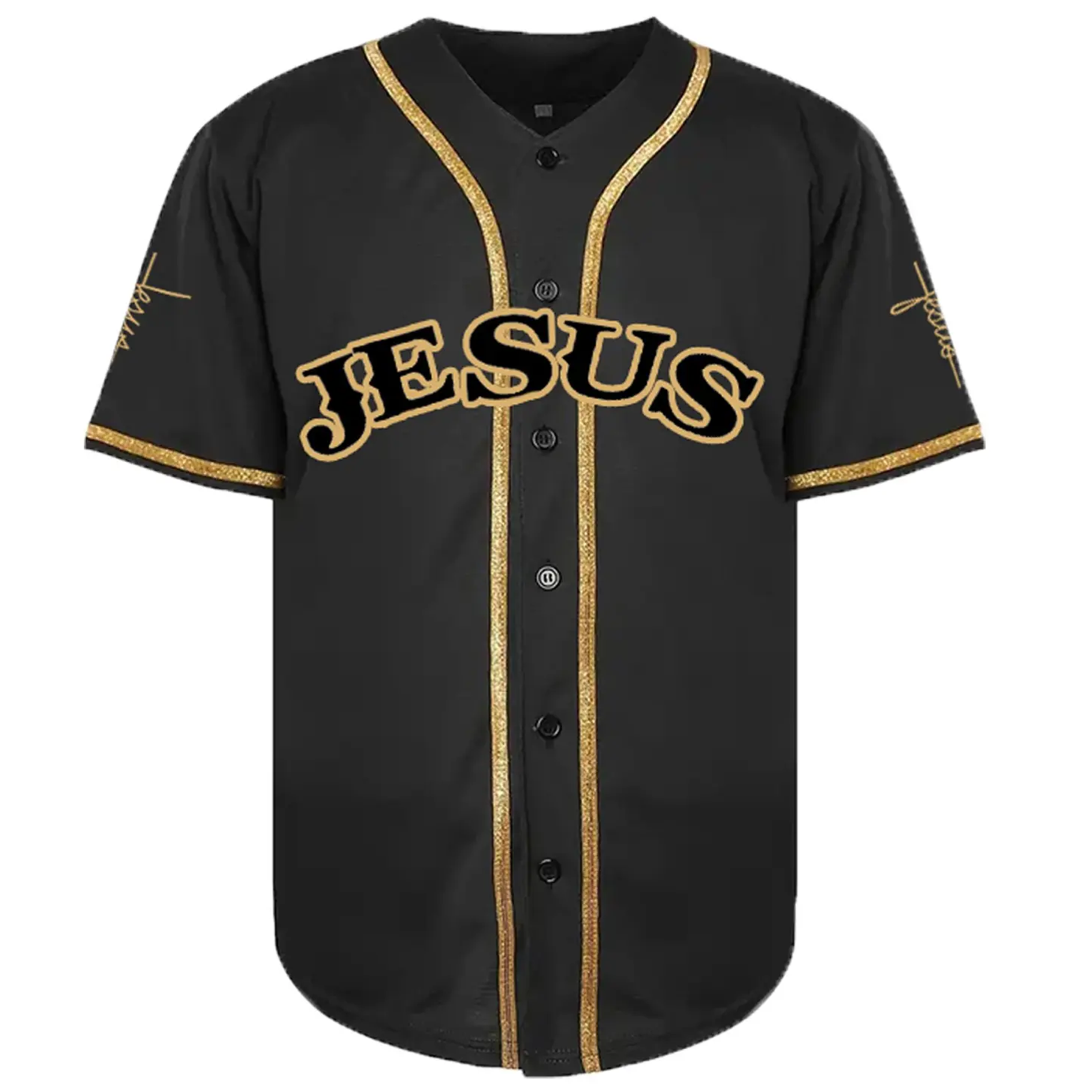 "JESUS" Stitched Baseball Shirt