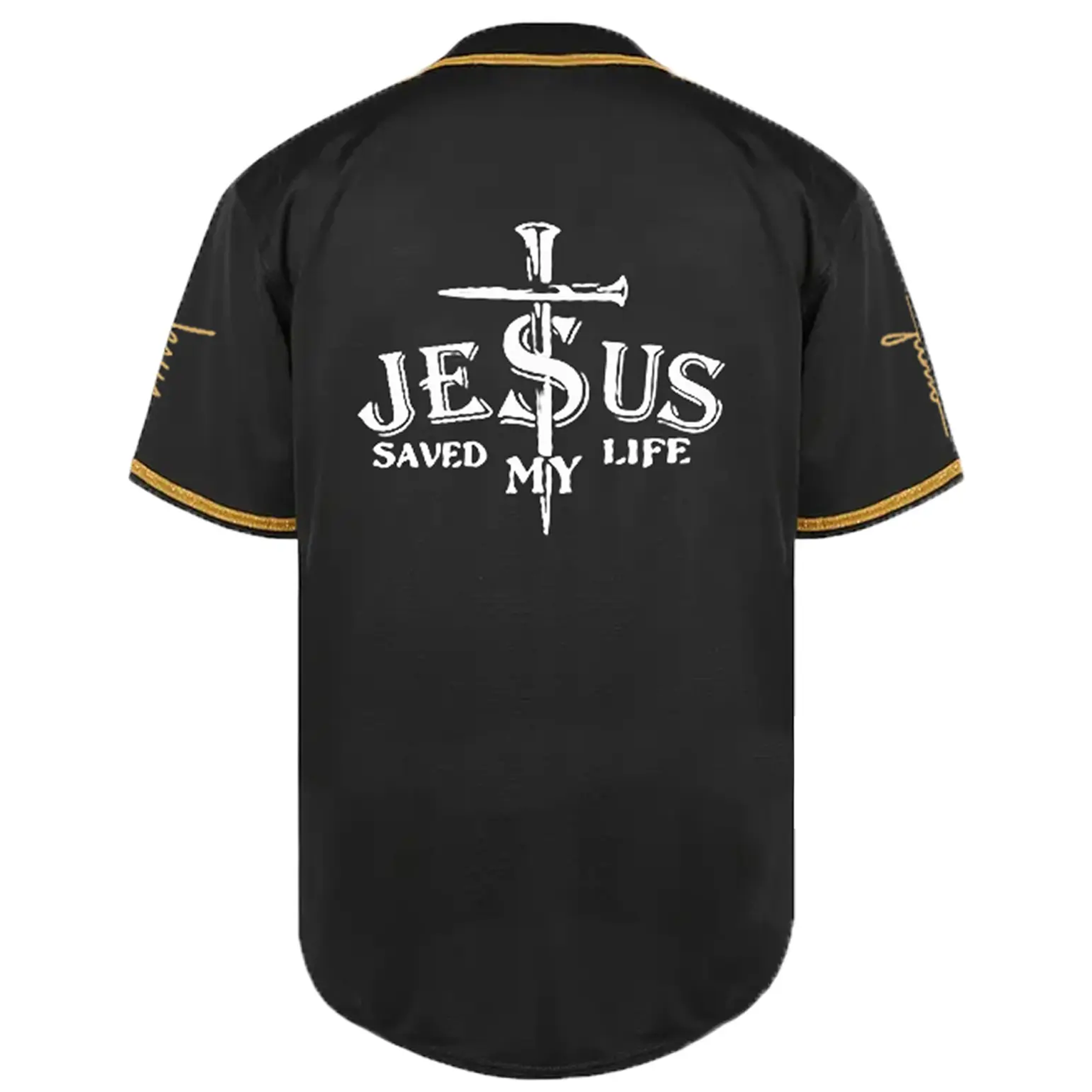 "JESUS" Stitched Baseball Shirt