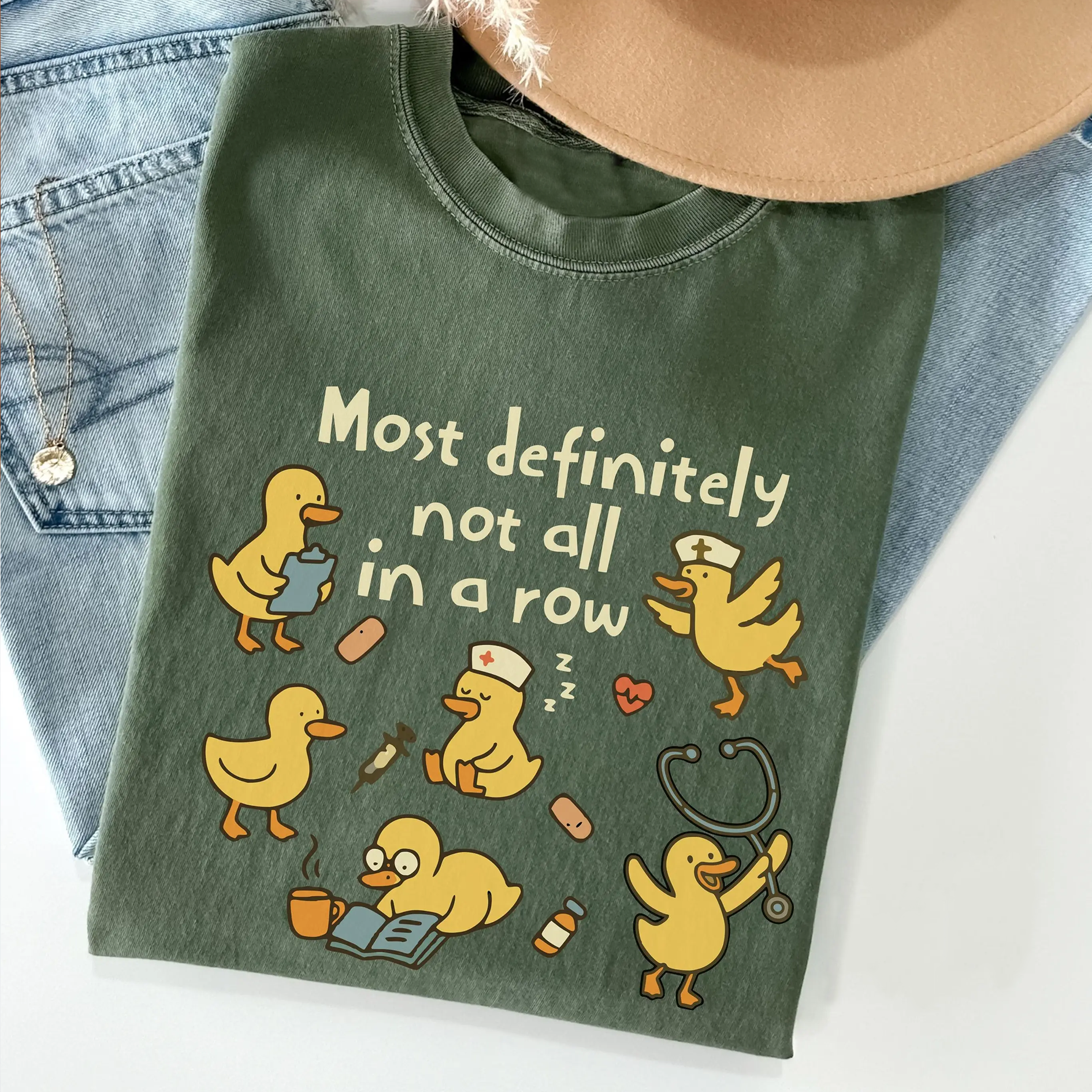 Nurse ducks not in a row, Nursing Shirt