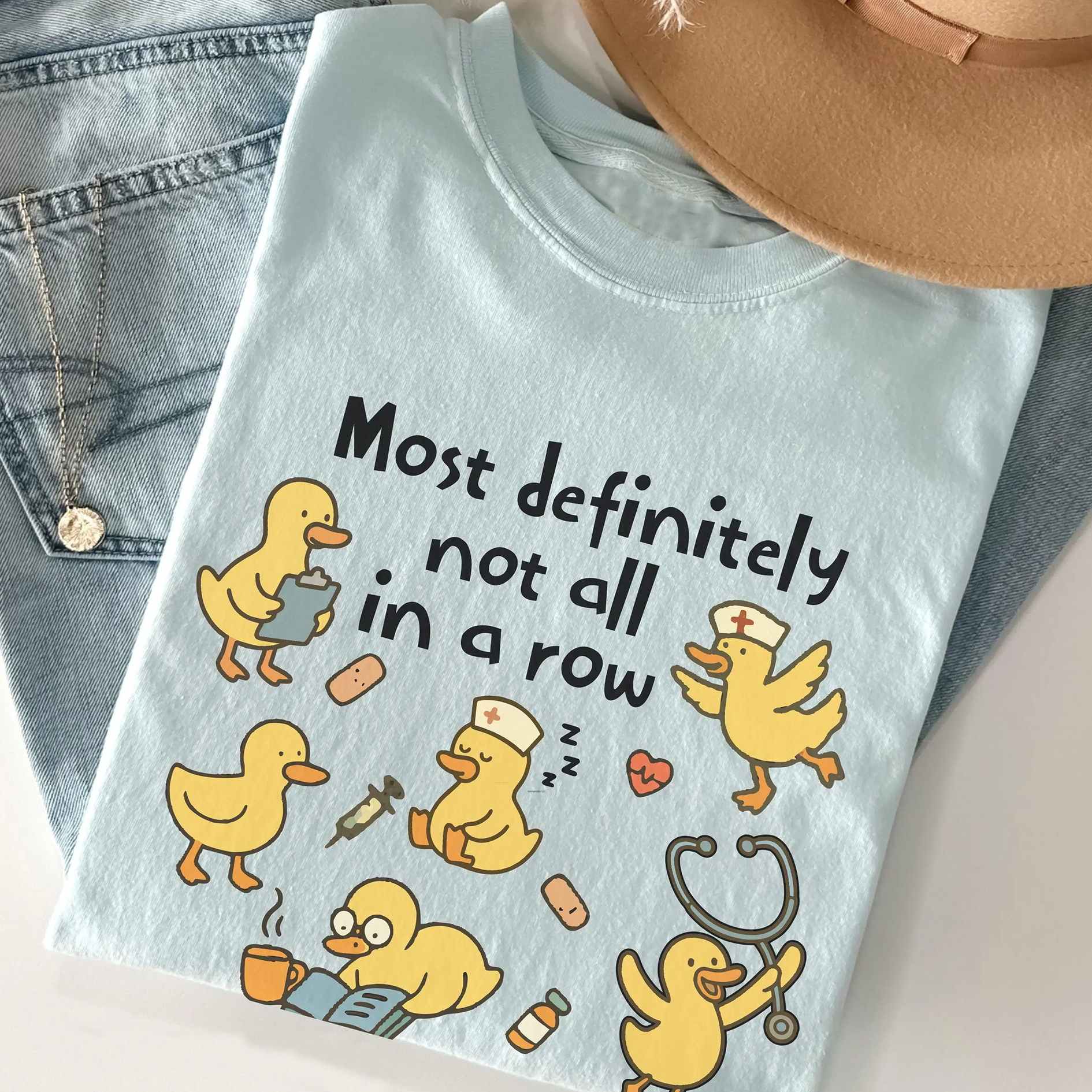 Nurse ducks not in a row, Nursing Shirt