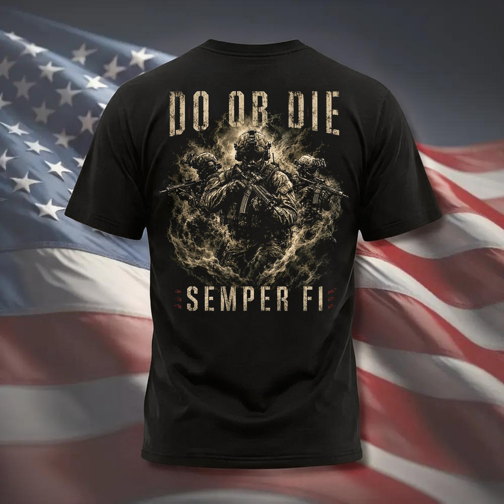 Do Or Die – Semper Fi U.S. Marine Corps Back Print T-Shirt