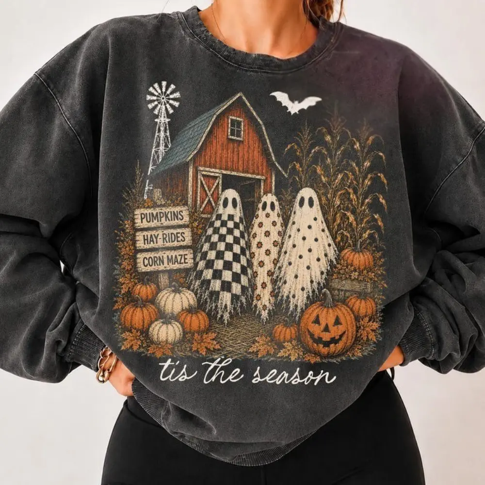 Tis The Season Ghost Trio Sweatshirt