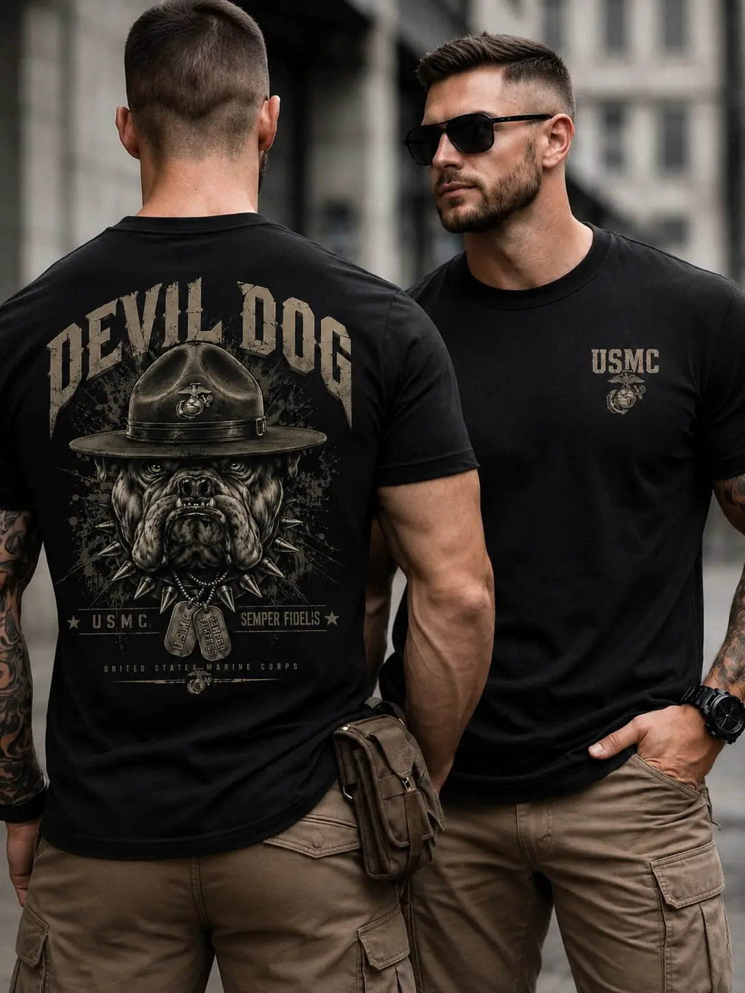 Devil Dog USMC Bulldog T-Shirt