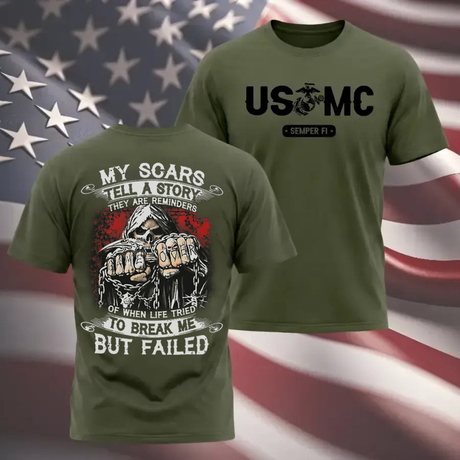My Scars Tell A Story-USMC T-shirt