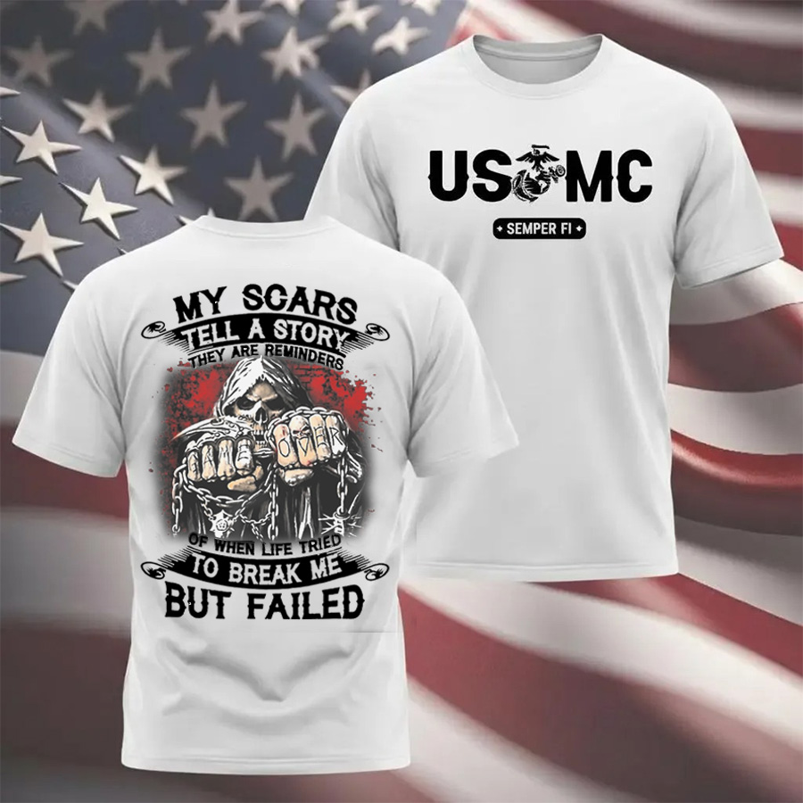 My Scars Tell A Story-USMC T-shirt