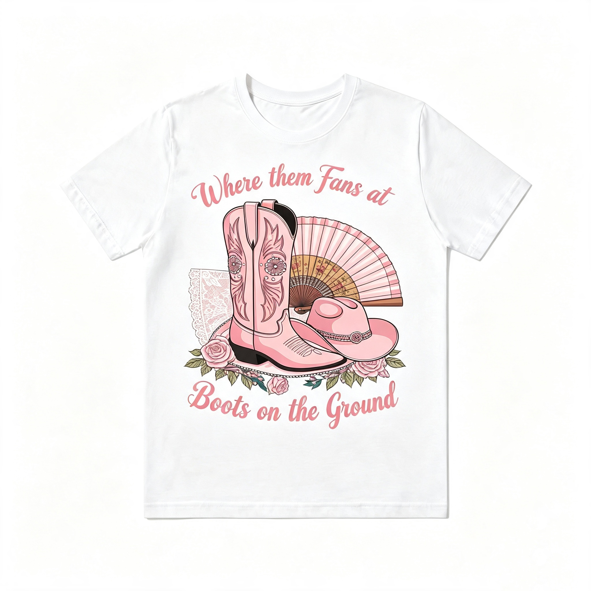 Western Cowgirl Boots On The Ground Graphic Tee