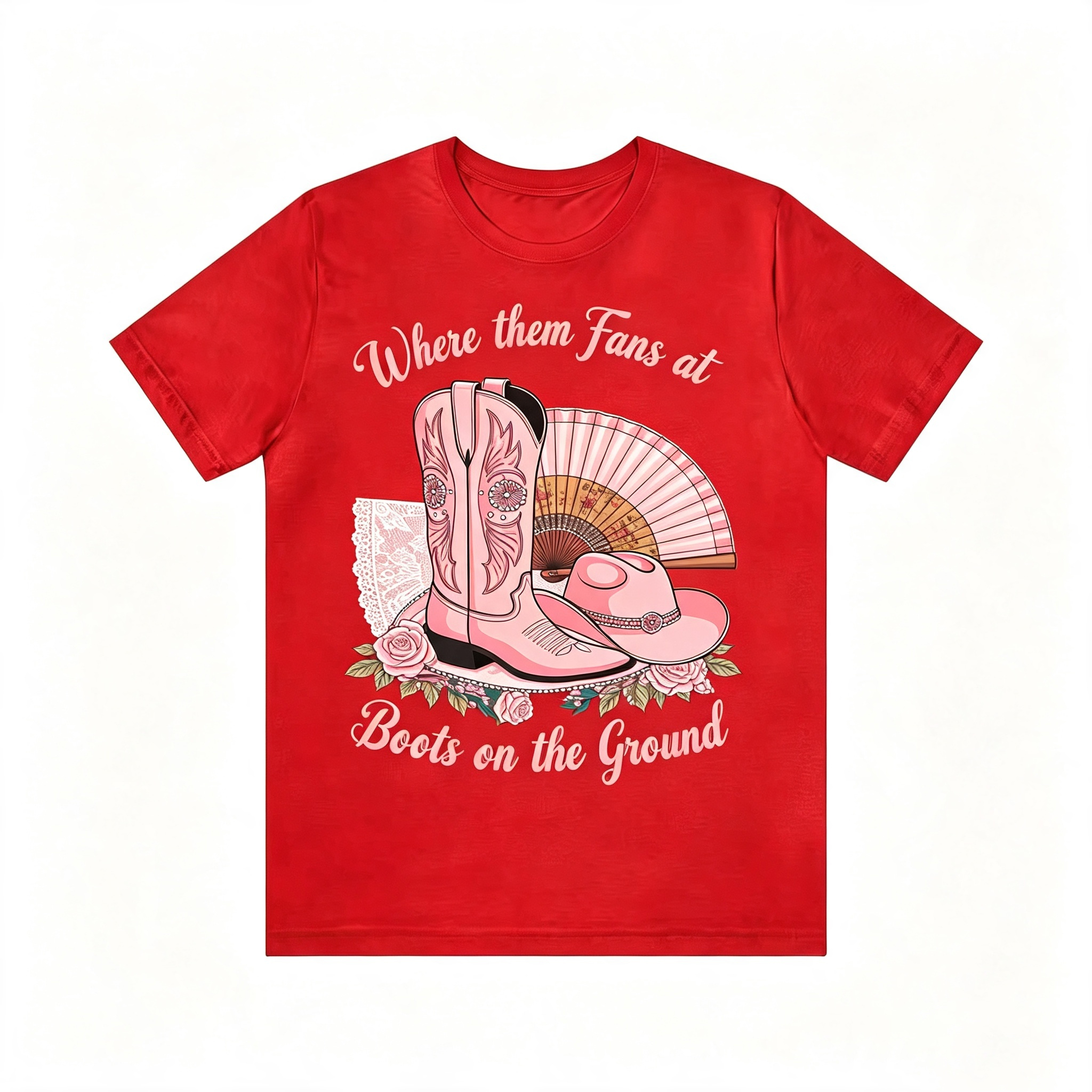 Western Cowgirl Boots On The Ground Graphic Tee
