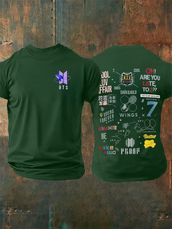 Men's K-pop  Print Casual T-Shirt