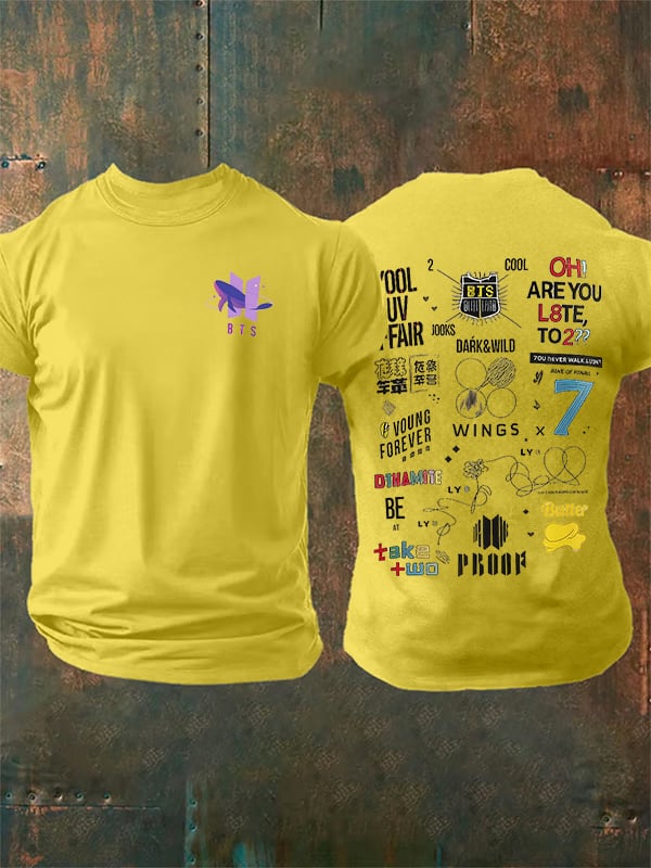Men's K-pop  Print Casual T-Shirt